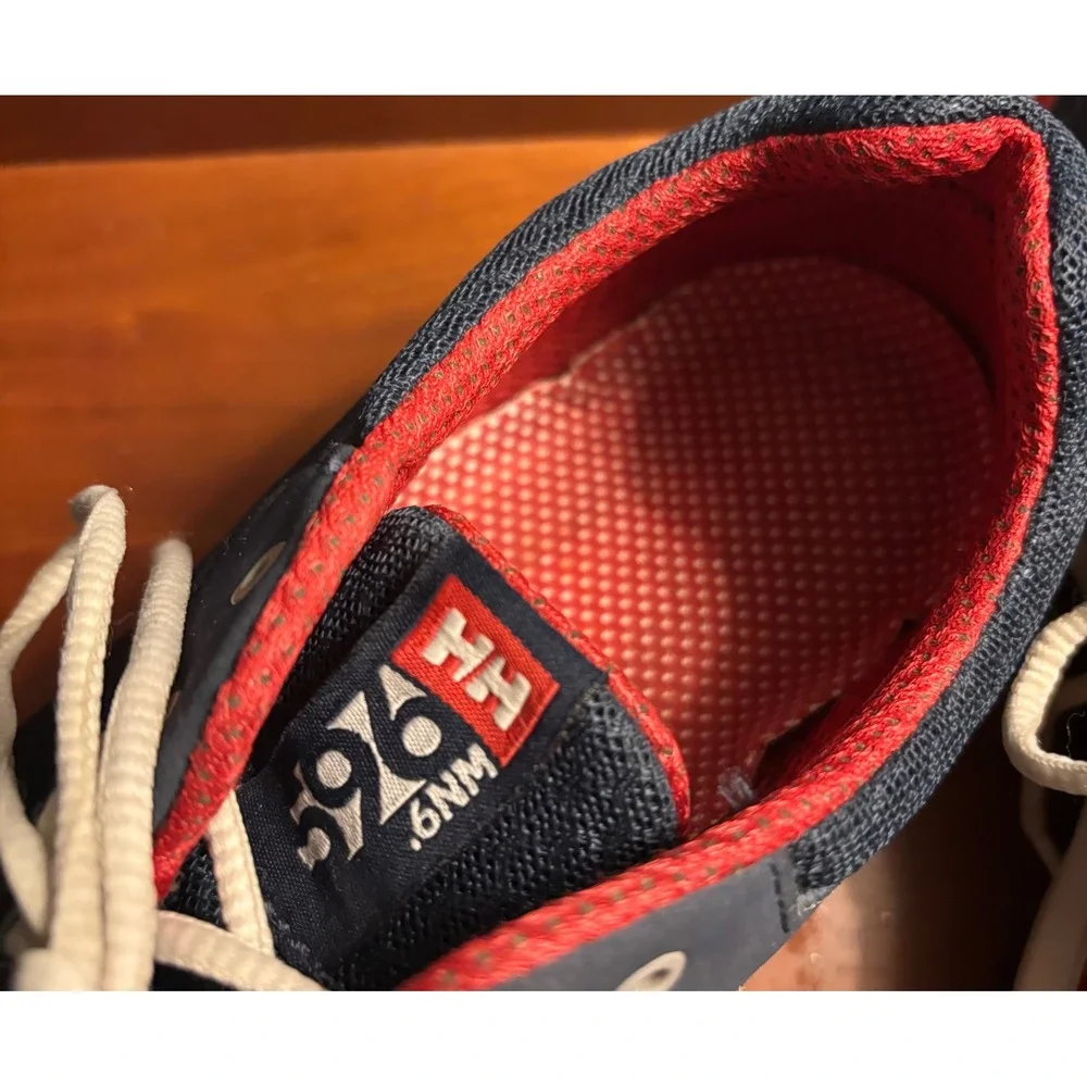 Helly Hansen Hydropower Mens 9 Navy Blue Red Sailing Deck Shoes 11582.597